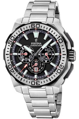 Festina Herren-Chronograph Stahl/Schwarz F20724/7