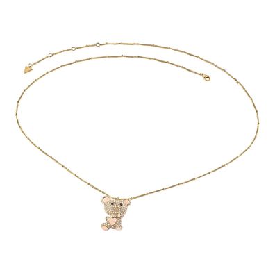 Guess Schmuck Damen-Kette Teddybär Goldfarben JUBN05139JWYG