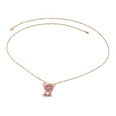 Guess Schmuck Damen-Kette Teddybär Goldfarben Rot JUBN05139JWYGFC