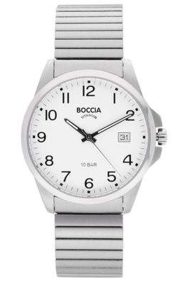 Boccia Herrenuhr Titan mit Zugband 3671-04