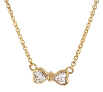 trendor Schmuck Damen-Halskette 925 Silber Vergoldet Zirkonia Collier 28344