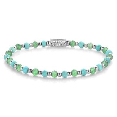 Rebel & Rose Schmuck Damen-Armband Blue Green Adventure 4 mm RR-40144-S-S