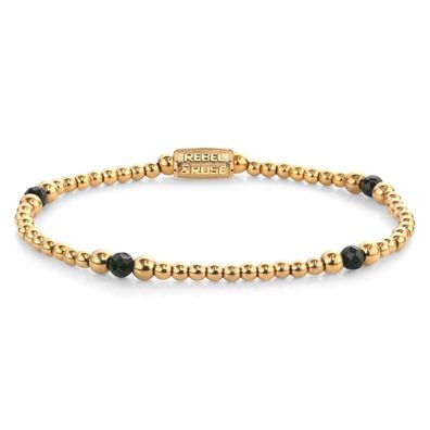 Rebel & Rose Schmuck Damen-Armband Touch of Green Glam Rocks 4 mm RR-40155-G-S