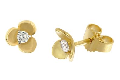 GLIZZ Schmuck Damen-Ohrringe Gold 333/8K Zirkonia Ohrstecker GL8318