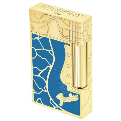 S.T. Dupont Feuerzeug Linie 2 Fender Türkis/Goldfarben C16026CL
