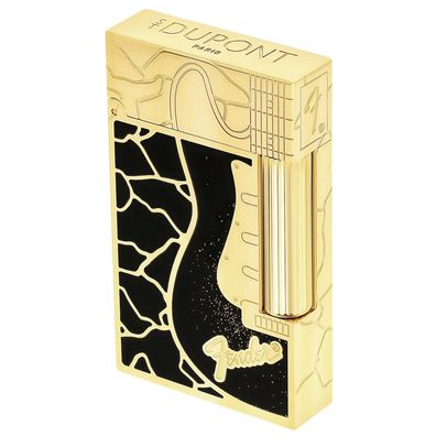 S.T. Dupont Feuerzeug Linie 2 Fender Schwarz/Goldfarben C16025CL