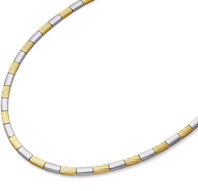Boccia Schmuck Damen-Kette Titan Zweifarbig 08081-02