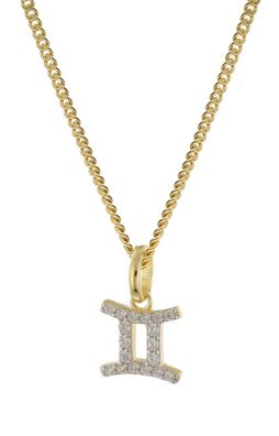GLIZZ Schmuck Sternzeichen Zwilling Gold 333/8K an vergoldeter Silberkette GL8330-03