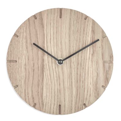 Natuhr Wanduhr Solide Mini Massivholz Eiche Mit Quarzwerk 29NU1-13-1