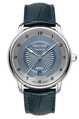 Zeppelin Herrenuhr Automatik Friedrichshafen Blau 8556-3
