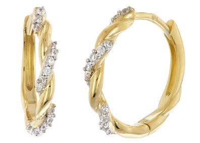 trendor Schmuck Damen-Ohrringe Gold 333/8K Klapp-Creolen Ø 15 mm 28498