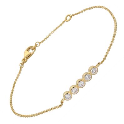GLIZZ Schmuck Damen-Armband Gold 333/8K mit Zirkonia GL8812