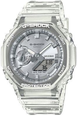Casio G-Shock Classic Ana-Digi Uhr Transparent/Silberfarben GA-2100BM-7A8ER