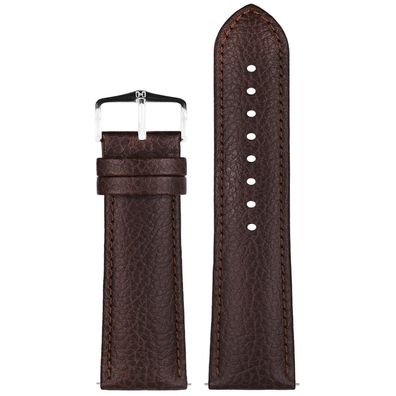 Hirsch Lederband für Uhren Kansas M 18 mm Braun 01502110-2-18
