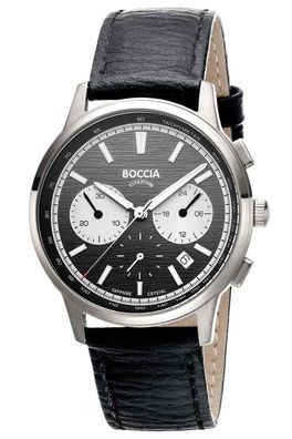 Boccia Herrenuhr Chronograph Titan Schwarz 3734-01