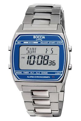 Boccia Unisex-Armbanduhr Digital Titan Blau 3738-06