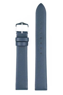 Hirsch Armband für Uhren Toronto M 18 mm Leder Blau 03702180-2-18