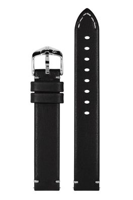 Hirsch Lederarmband für Uhren Ranger L 20 mm Schwarz 05402050-2-20