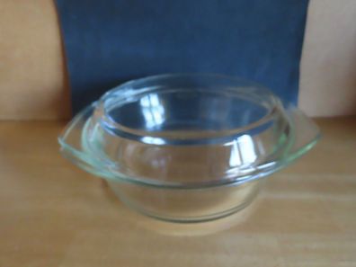 Auflaufform mit Deckel Mikrowellengeschirr klar Glas 6,5 cm hoch Simay