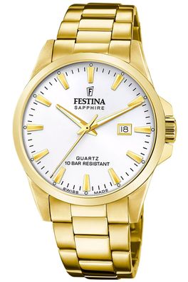 Festina Herrenarmbanduhr mit Saphirglas Goldfarben F20044/2