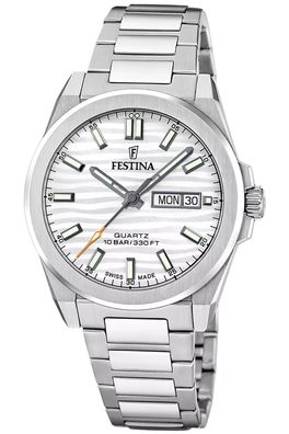 Festina Herrenuhr Silberfarben mit Saphirglas F20073/1