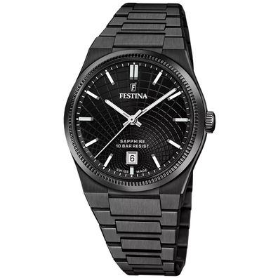 Festina Herrenuhr Schwarz mit Saphirglas F20080/1
