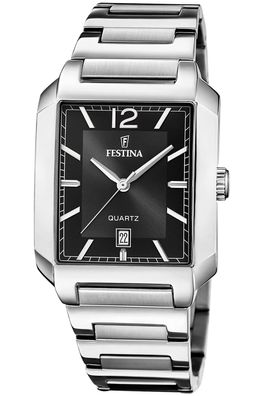 Festina Herrenuhr Rechteckig Schwarz F20677/4