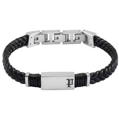 Police Schmuck Herren-Armband Ridgecord Leder Schwarz PEAGB0079503