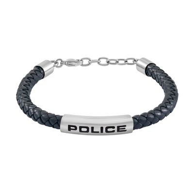 Police Schmuck Herren Leder-Armband Skyfall Dunkelblau PEAGB0079601