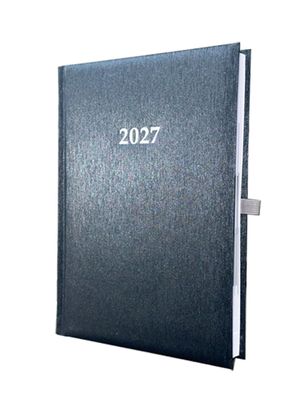 2027 ADINA Buchkalender Chefplaner A5 anthrazit-metallic 1 Tag 1 Seite