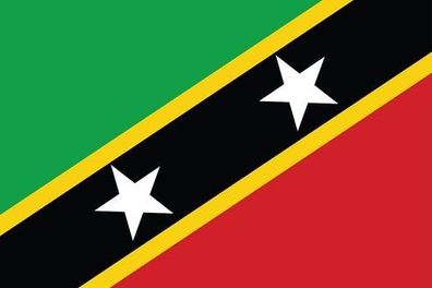 St. Kitts und NeviFlagge Aufkleber Sticker Fahne selbstklebend 5-60cm breit ES-FL-SKN