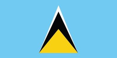 St. Lucia Flagge Aufkleber Sticker Fahne selbstklebend 5-60cm breit ES-FL-LCA