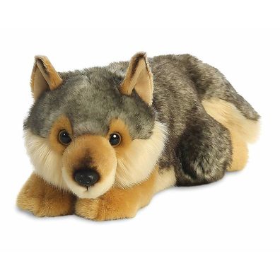 MiYoni Wolf liegend Plüschtier ca. 28 cm - Plüschfigur