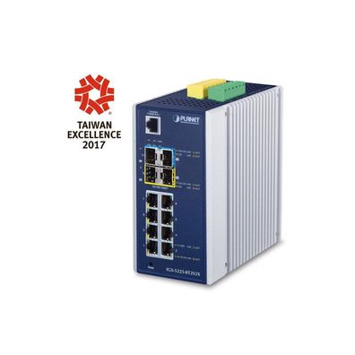 PLANET Industrial L2+ 8-Port 10/100/1000T + 2-Port