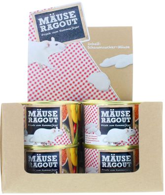 Mäuse Ragout Schaumzucker Geschenk-Idee mit Humor Marshmallow für Freunde Familie