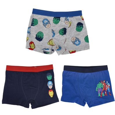Avengers Boxershorts 3er Pack Bunt & bequem 100% Baumwolle Unterhosen
