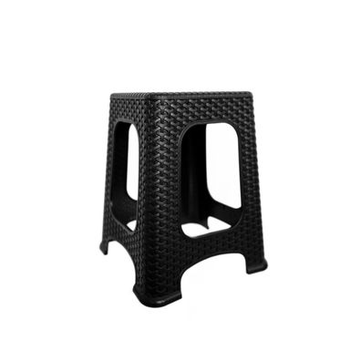 Hocker aus Kunststoff - Universell für Camping, Garten und Zuhause - Schwarz, 45