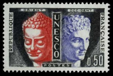 Frankreich Dienstmarken FÜR DIE UNESCO Nr 3 postfrisch S02443E
