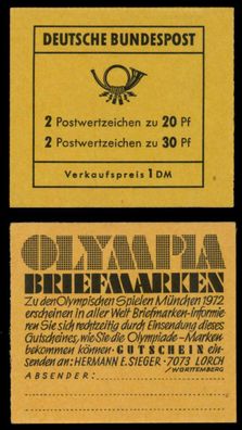 BRD Markenheftchen Nr MH 14e postfrisch S13F7B6