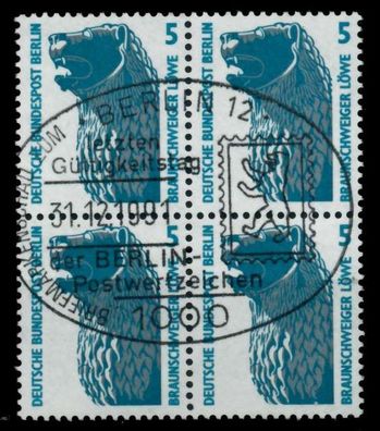 BERLIN DS Sehensw Nr 863 zentrisch gestempelt Viererblock X72B236