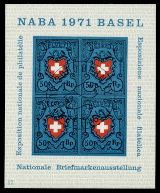 Schweiz BLOCK Kleinbogen 1970-1979 Block 21-17 X72DC1A