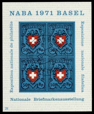 Schweiz BLOCK Kleinbogen 1970-1979 Block 21-28 S27A952