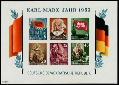 DDR BLOCK Kleinbogen Block 8BYII postfrisch X7BAD9A