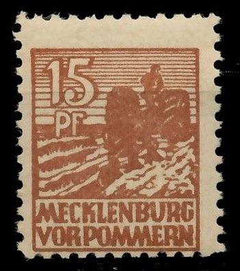 SBZ Mecklbrg VORP. Nr 37za postfrisch gepr. X81929A