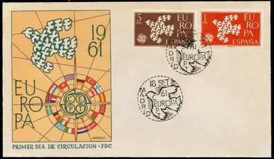 Spanien 1961 Nr 1266-1267 BRIEF FDC X08953A