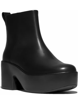 FitFlop Damen Stiefel Platfforms Leather Heeled Ankle Boots E4Z