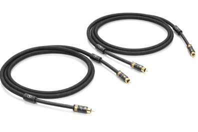 Viablue NF-A7 - HighEnd Cinchkabel - T8 Stecker - 3-fach geschirmt - Black