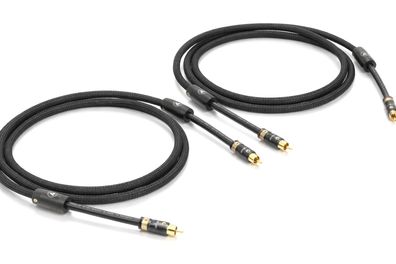 Viablue NF-S1 Silver - HighEnd Cinchkabel - T8 Stecker - 4-fach geschirmt - Black