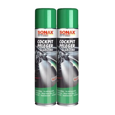2x Sonax Cockpitreiniger Cockpitpflege glänzend 400ml New Car Neuwagenduft