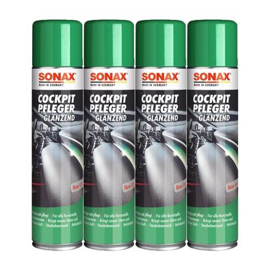 4x Sonax Cockpitreiniger Cockpitpflege glänzend 400ml New Car Neuwagenduft